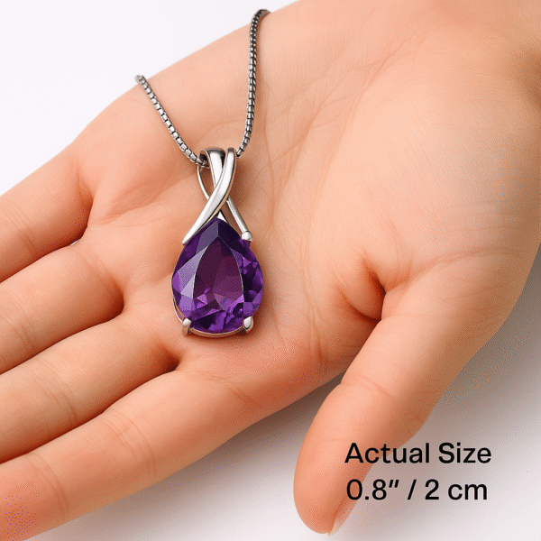 Mystical Amethyst Pendant on S925 Sterling Silver – A Talisman of Clarity - 图片 7