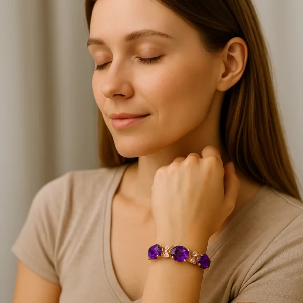 Healing Amethyst Bracelet — Find Strength Within - Image 2